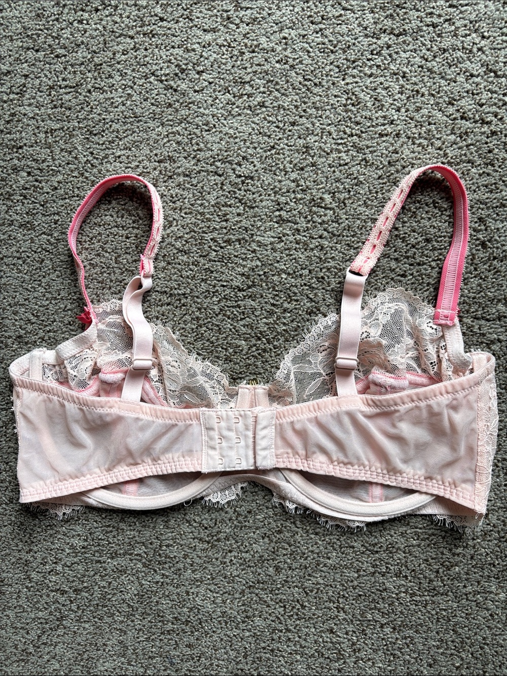 Adore Me Delicate Pink Lace Underwire unlined Bra sz 38 DD - Picture 2 of 2